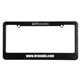 aerial view a black 2 hole license plate frame (certain states), image 1 of 2