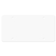 a white license plate insert