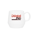 aerial view a matte white 16 oz verona ceramic mug - matte white, image 1 of 6