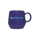 aerial view a matte cobalt blue 16 oz verona ceramic mug - matte cobalt blue, image 1 of 6