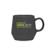 aerial view a matte black 16 oz verona ceramic mug - matte black, image 1 of 6