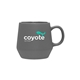 aerial view a matte storm gray 16 oz verona ceramic mug - matte storm gray, image 1 of 6