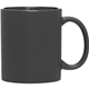 aerial view a matte black 12 oz c - handle ceramic mug - matte black, image 1 of 6