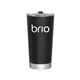 aerial view a matte black 20 oz frost stainless steel tumbler - matte black, image 1 of 6