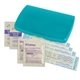 aerial view a translucent aqua primary care(tm) first aid kit, image 1 of 2