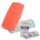 aerial view a translucent orange compact first aid kit for promotions, image 1 of 2