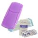 aerial view a translucent purple compact first aid kit for promotions, image 1 of 2