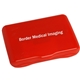 aerial view a red companion care(tm) first aid kit, image 1 of 2