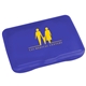 aerial view a translucent blue companion care(tm) first aid kit, image 1 of 2
