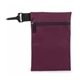 a burgundy nylon golf ditty bag with zipper and clip