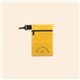 a yellow gold nylon golf ditty bag with zipper and clip