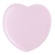 aerial view a translucent pink heart shaped pill box, image 1 of 2