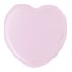 aerial view a translucent pink heart shaped pill box, image 1 of 2