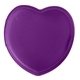 aerial view a translucent purple heart shaped pill box, image 1 of 2
