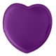 aerial view a translucent purple heart shaped pill box, image 1 of 2