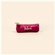 aerial view a cranberry canoe pouch w / zipper closure - velvet, image 1 of 2