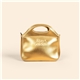 aerial view a metallic gold klutch metallic neoprene lunch bag, image 1 of 2