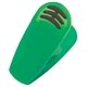 aerial view a translucent green magnet clip with grip, image 1 of 2