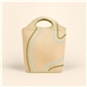 aerial view a burlap venti burlap neoprene lunch bag, image 1 of 4