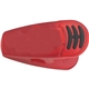 aerial view a translucent red custom magnet clip with grip, image 1 of 2