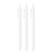 a white (black ink) soft touch gel tip jotter pens - multicolor magic
