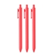 a neon coral (coral ink) soft touch gel tip jotter pens - multicolor magic
