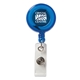 aerial view a translucent blue round secure - a - badge(tm) w / alligator clip, image 1 of 2