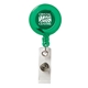 aerial view a translucent green round secure - a - badge(tm) w / alligator clip, image 1 of 2