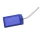 aerial view a translucent blue explorer luggage tag, image 1 of 2