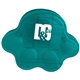 aerial view a translucent aqua paw - shaped keep - it bag clip, image 1 of 3