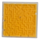 aerial view a yellow 2- sided maze puzzle, image 1 of 6