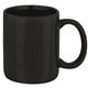 aerial view a black 11 oz classic large c - handle ironstone mug, image 1 of 3