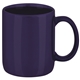 aerial view a dark blue 11 oz classic large c - handle ironstone mug, image 1 of 4
