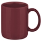 aerial view a maroon 11 oz classic large c - handle ironstone mug, image 1 of 4