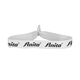 aerial view a white 3/4 fold - over elastic headband, image 1 of 2