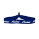 aerial view a royal blue 3/4 fold - over elastic headband, image 1 of 2
