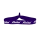 aerial view a purple 3/4 fold - over elastic headband, image 1 of 2