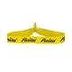 aerial view a yellow 3/4 fold - over elastic headband, image 1 of 2