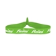 aerial view a lime green 3/4 fold - over elastic headband, image 1 of 2