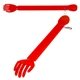 aerial view a translucent red back scratcher - shoe horn, image 1 of 2
