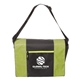 aerial view a lime green porter messenger bag, image 1 of 2