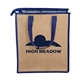 aerial view a reflex blue insulated jute cooler tote 12w x 13.75h x 8d, image 1 of 2
