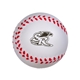 aerial view a white prime line baseball shape super squish stress ball sensory toy, image 1 of 2
