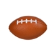aerial view a brown football shape super squish stress ball sensory toy, image 1 of 2