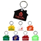 a group of 2-1/16 w x 1-5/8 h plastic house shaped key fob
