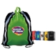 a group of nw reflective drawstring backpack, full color digital