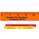 a group of 12 fluorescent wood ruler - english scale