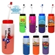 a group of mood(tm) 32 oz sports bottle with flexible straw, full color digital