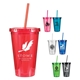 a group of 16 oz victory acrylic tumbler with straw lid
