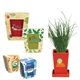 a group of promo planter, 1- pack planter, full color digital